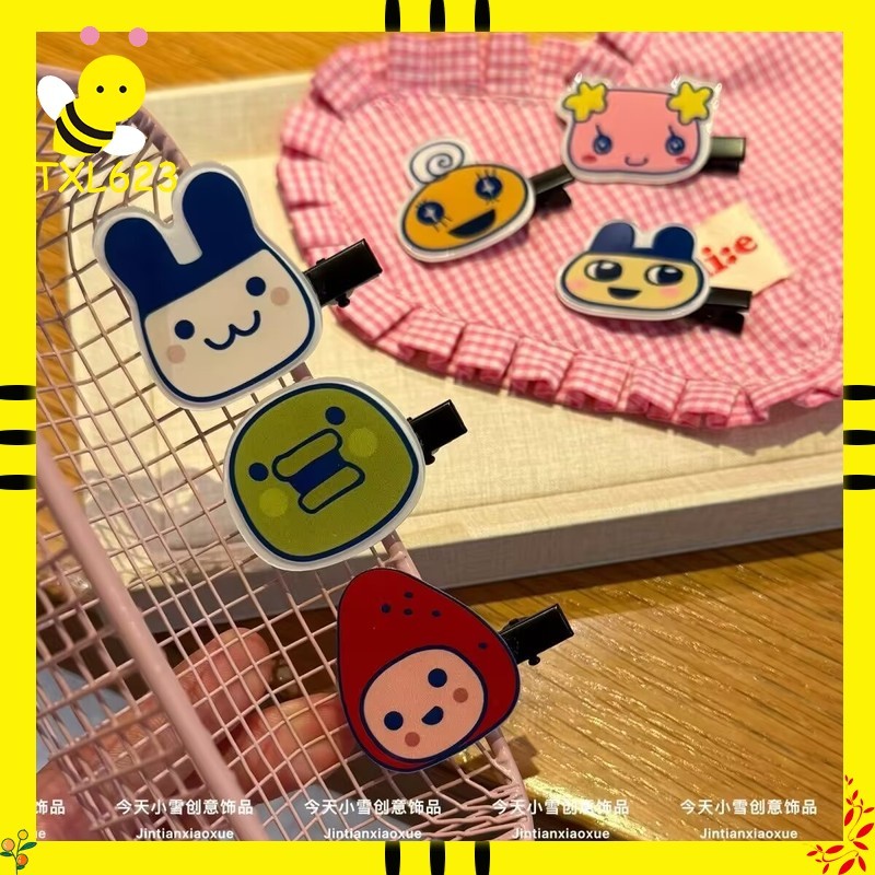 Hair Bundles - たまごっちシリーズヘアピン漫画ダックビルクリップサイドバングクリップかわいい女の子甘いヘアアクセサリー創造性アニメ周辺機器ギフト