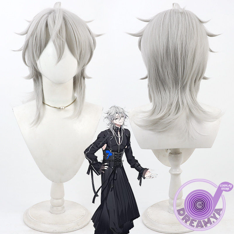 Synthetic Wigs - Domeki Kuguri コスプレウィッグ 18TRIP グレー ショート耐熱人工毛