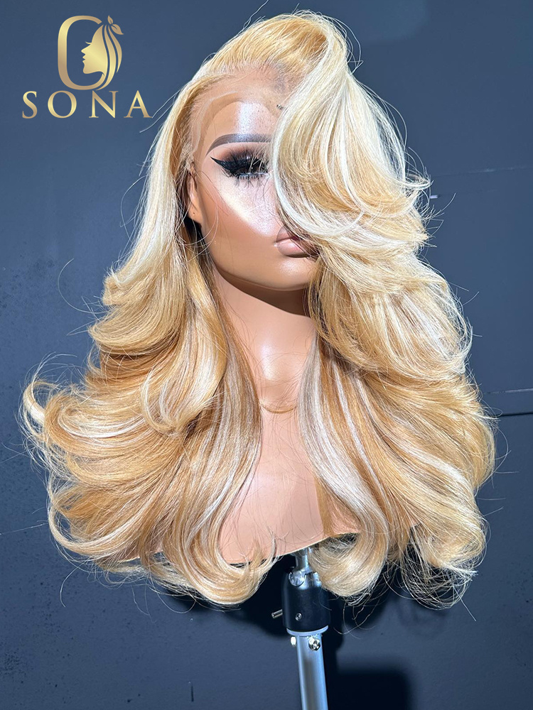 613 Blonde Body Wave Lace Front Wig - 613 # 27 # ハイライトHDレースフロントウィッグ人毛ウィッグ女性用13x6 13x4レースフロントハニーブロンドレースフロントウィッグボディウェーブウィッグ