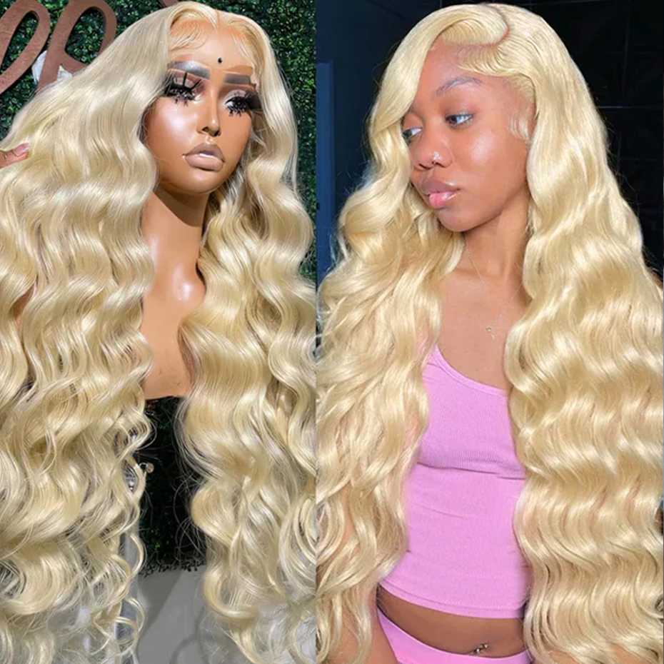 613 Blonde Body Wave Lace Front Wig - 13x6 HDレースフロントウィッグ 613人毛ウィッグ 密度200% 30インチ フル＆厚めのボディウェーブ