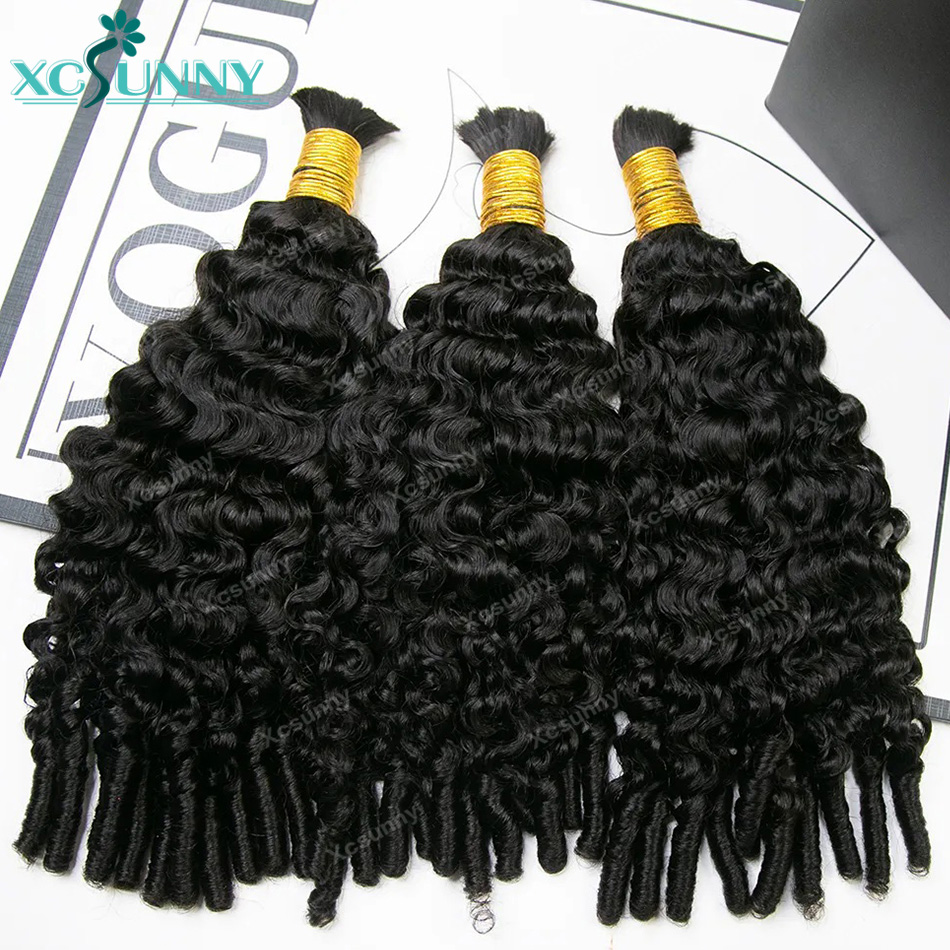 Water Wave Bulk Human Hair For Braiding - ウォーターカーリーボヘミアンブレイズ人毛バルク編み込みヘア ウォーターウェーブ100%人毛エクステンションバンドル 黒人女性向け卸売