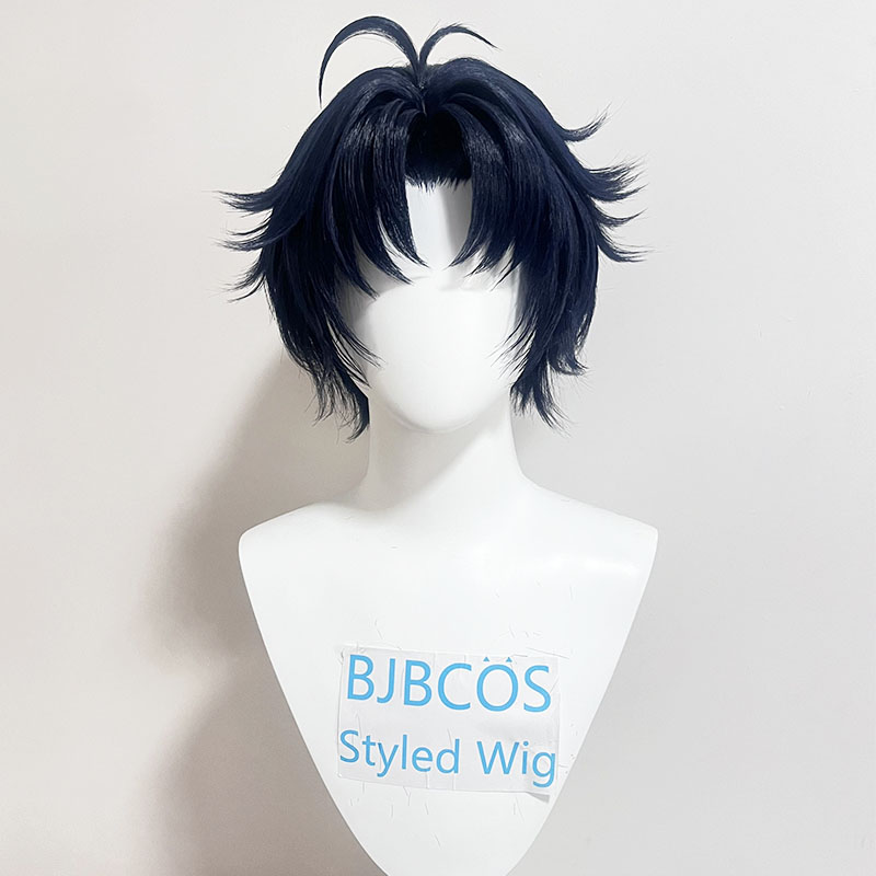 Synthetic Wigs - 【スタイリング済みウィッグ】朝巴春馬 コスプレウィッグ ZZZ 30cm ショート ブラック