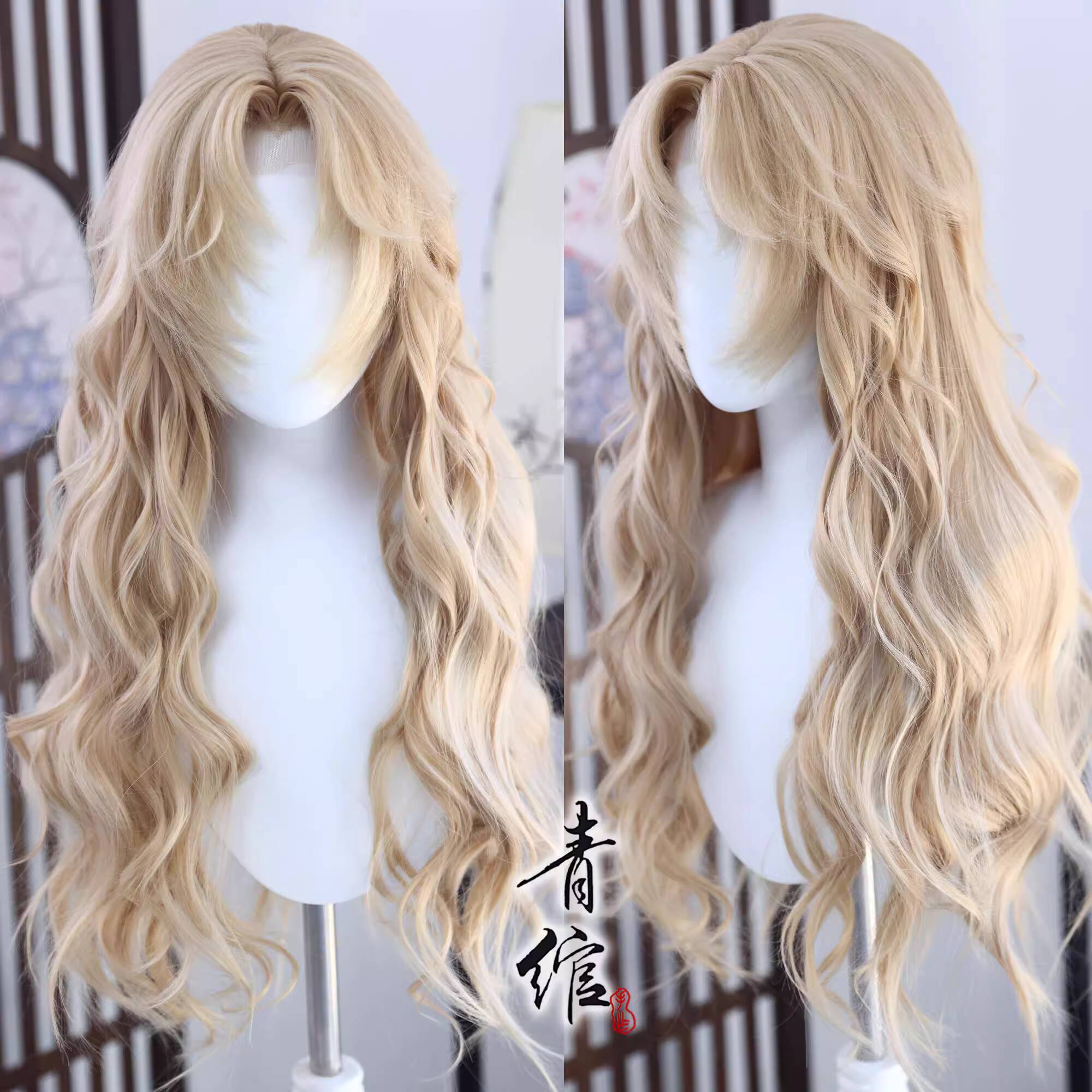 Synthetic Wigs - ヴェルモットベルモット風ウィッグコスプレ工藤新一毛利蘭女性ロングカーリーヘアカスタマイズされたコスプレ耐熱ウィッグキャップ