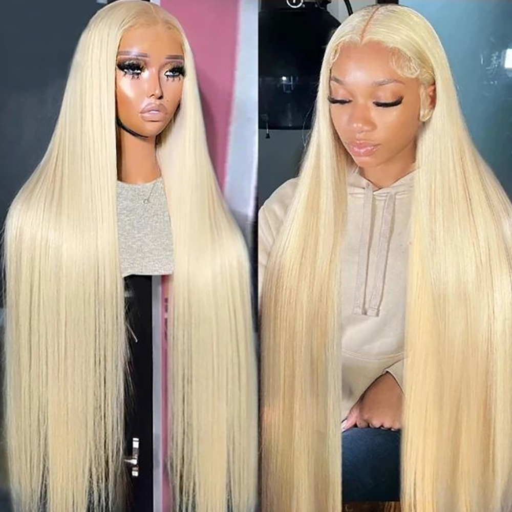 613 Blonde Body Wave Lace Front Wig - 30～40インチ 613ハニーブロンドウィッグ 人毛 ブラジル産13x6 HDレースフロントウィッグ ボディウェーブ人毛ウィッグ