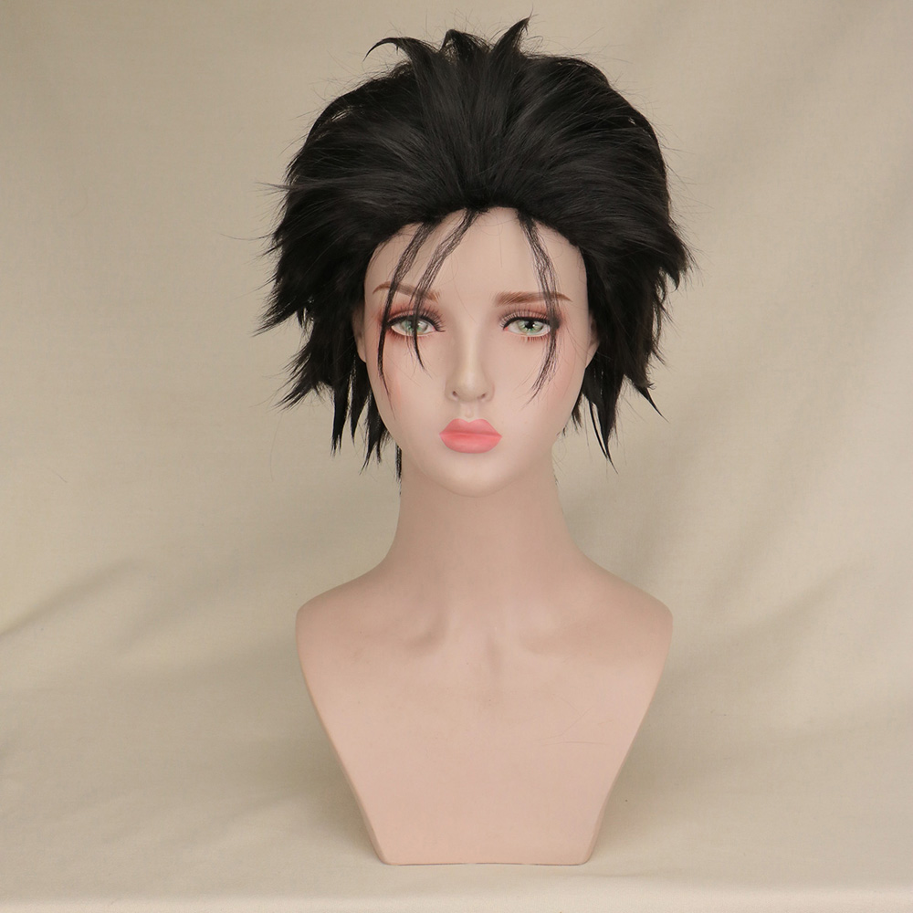 Synthetic Braided Wigs For Black Women - アニメヒロミヒグルマコスプレウィッグ黒ショート耐熱ファイバーヘアウィッグハロウィンパーティー女性男性