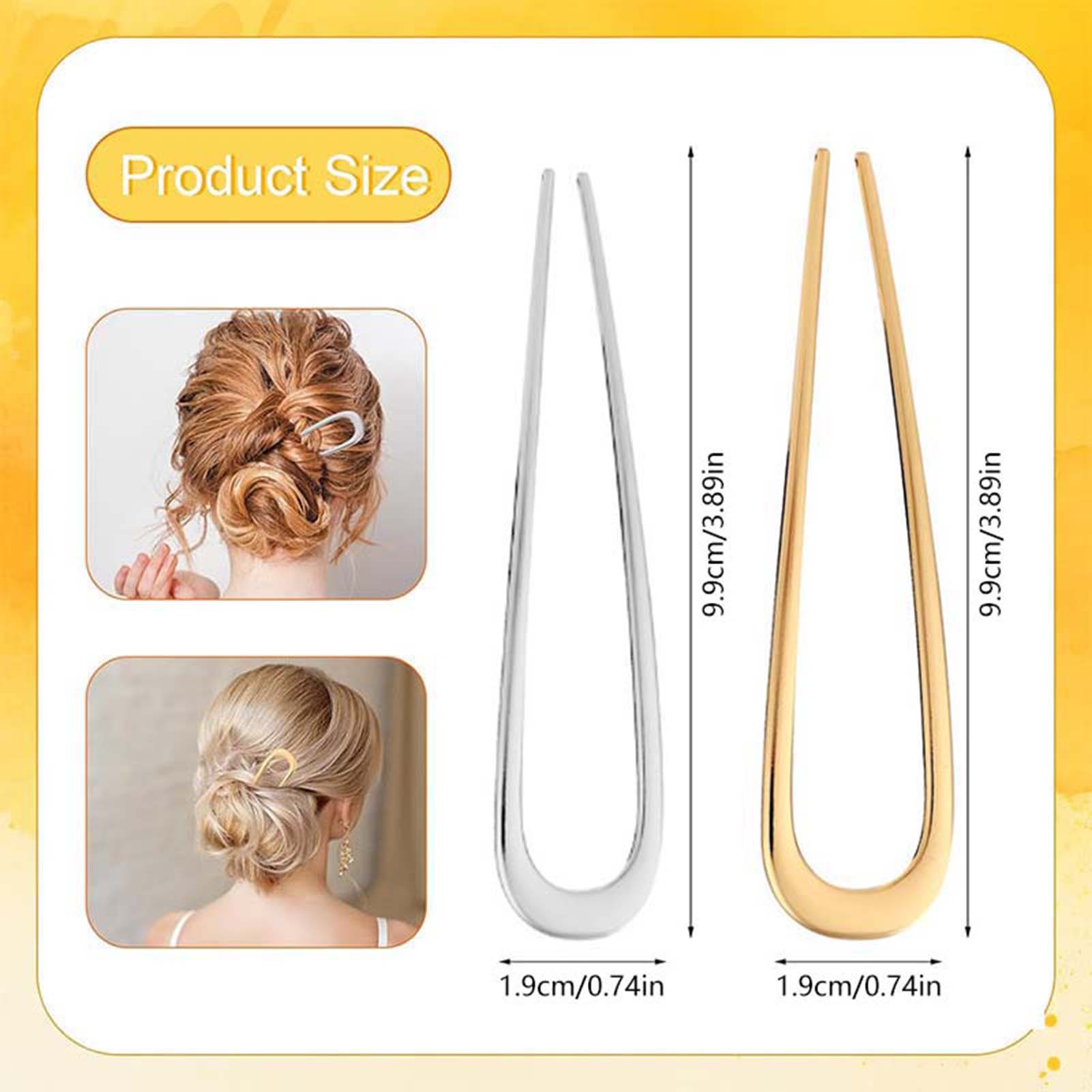 フランス製U字型ヘアピン ヴィンテージメタルヘアフォークステ - Hair Bundles のレビューと価格