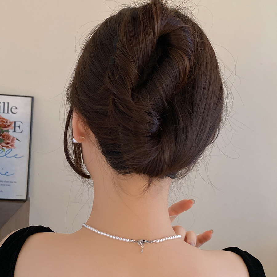 メタルU字型ヘアフォークコーム シンプルな後頭部ヘアピンクリ - Hair Bundles のレビューと価格