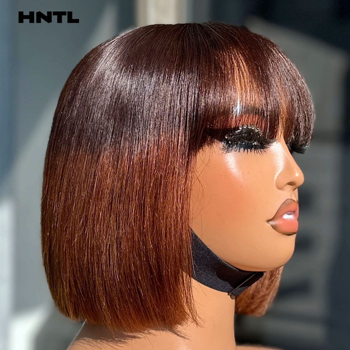 装着簡単2by6クロージャーバンボブ8インチ接着剤不要ウィッ - Pre Parted 13X4 Lace Front Bob Wig のレビューと価格