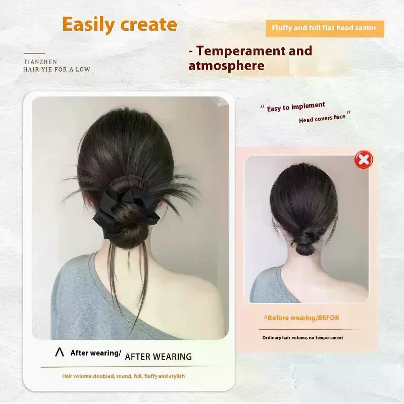 合成メッシーバン クロークリップ ヘッドバンド付き ナチュラ - Claw Clip Messy Bun Hair Piece のレビューと価格