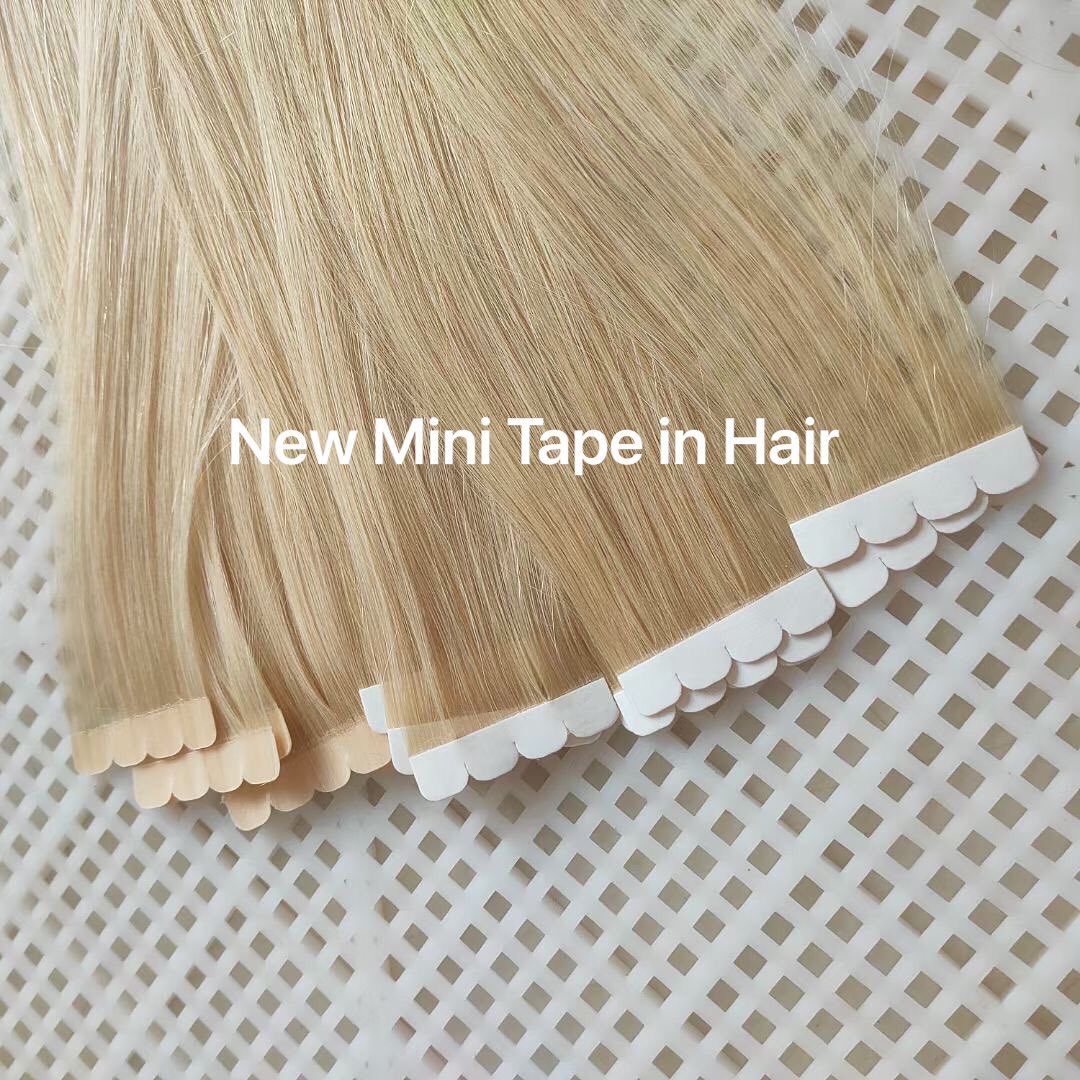 ミニテープヘアエクステンション 18インチ～30インチ マシ - Invisible Tape In Extensions Real Hair のレビューと価格