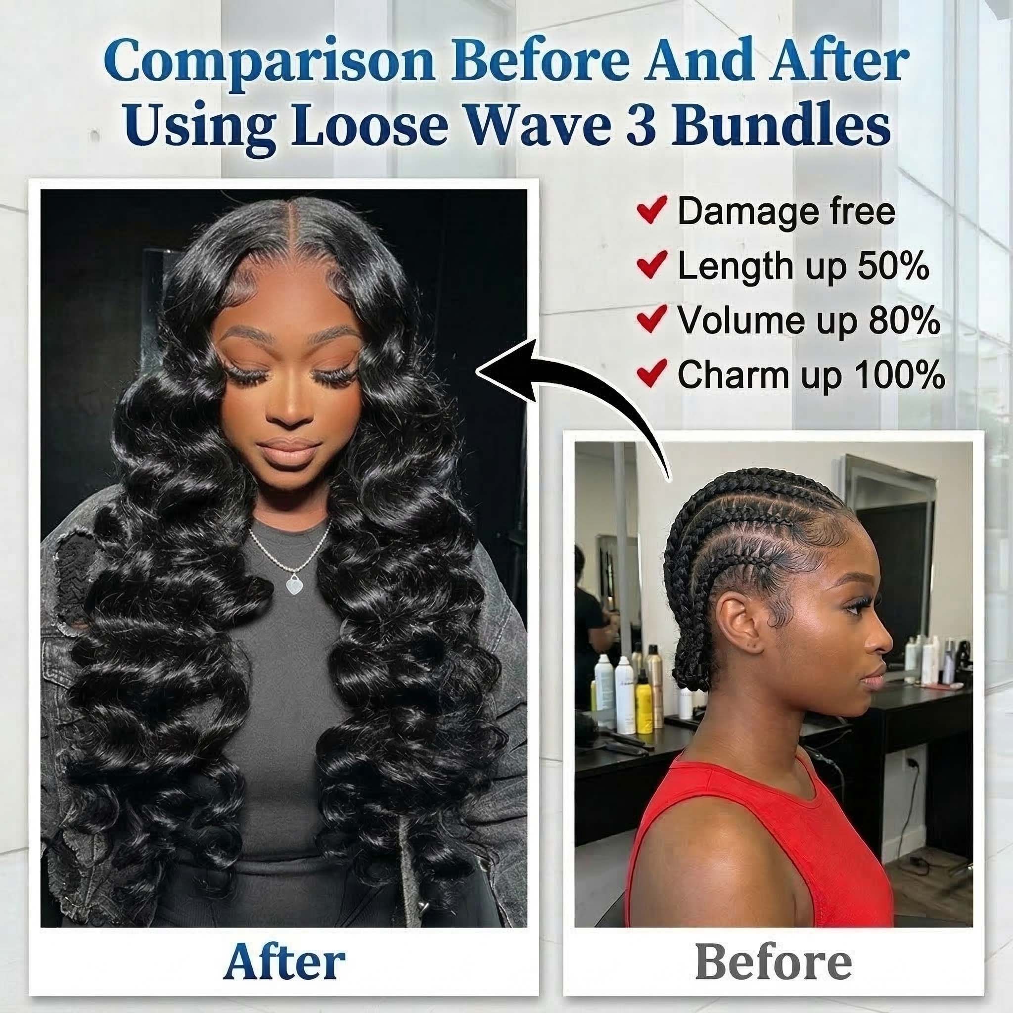30～40インチのルーズウェーブヘアバンドル、4x4レースク - Deep Wave 3 Bundles With Closure のレビューと価格