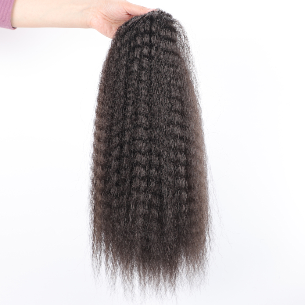 偽合成巾着ポニーテール弾性ヘアエクステンション女性のための変 - Drawstring Afro Curly Puff Ponytail のレビューと価格
