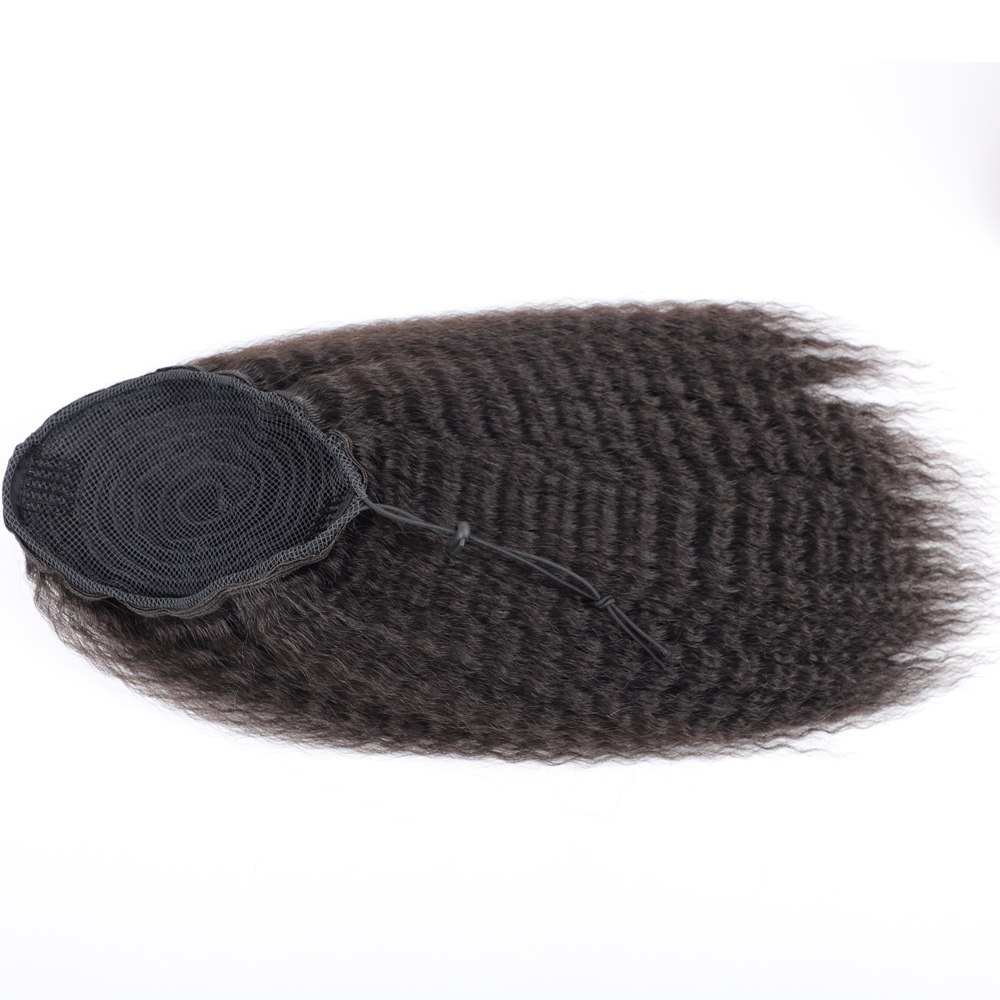 偽合成巾着ポニーテール弾性ヘアエクステンション女性のための変 - Drawstring Afro Curly Puff Ponytail のレビューと価格