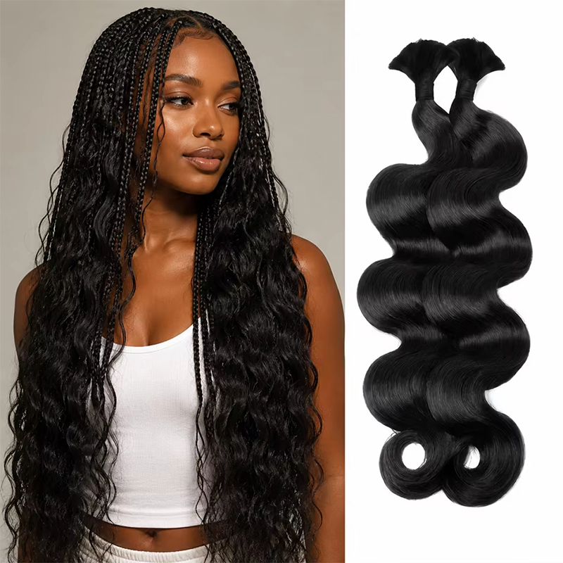 12A 12-30インチ 1-5本 人毛ブレイディングヘア  - Water Wave Bulk Human Hair For Braiding のレビューと価格