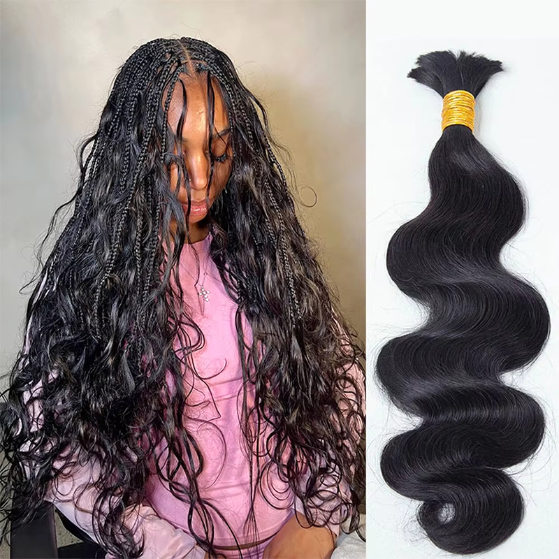 12A 12-30インチ 1-5本 人毛ブレイディングヘア  - Water Wave Bulk Human Hair For Braiding のレビューと価格