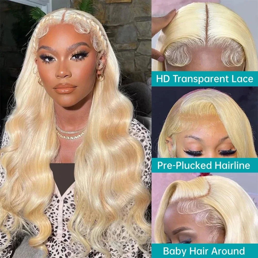 613ブロンドボディウェーブ人毛ウィッグ 13x4 13x6 - 613 Blonde Body Wave Lace Front Wig のレビューと価格