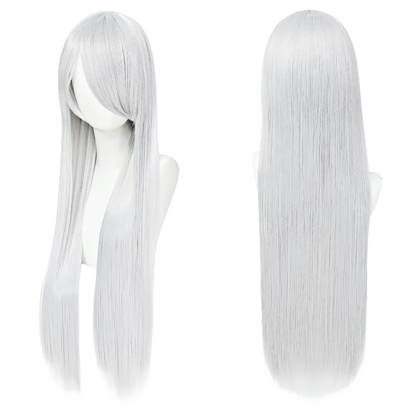 80 センチメートルカラフルなロングストレート人工毛白紫黒コ - Synthetic Braided Wigs For Black Women のレビューと価格