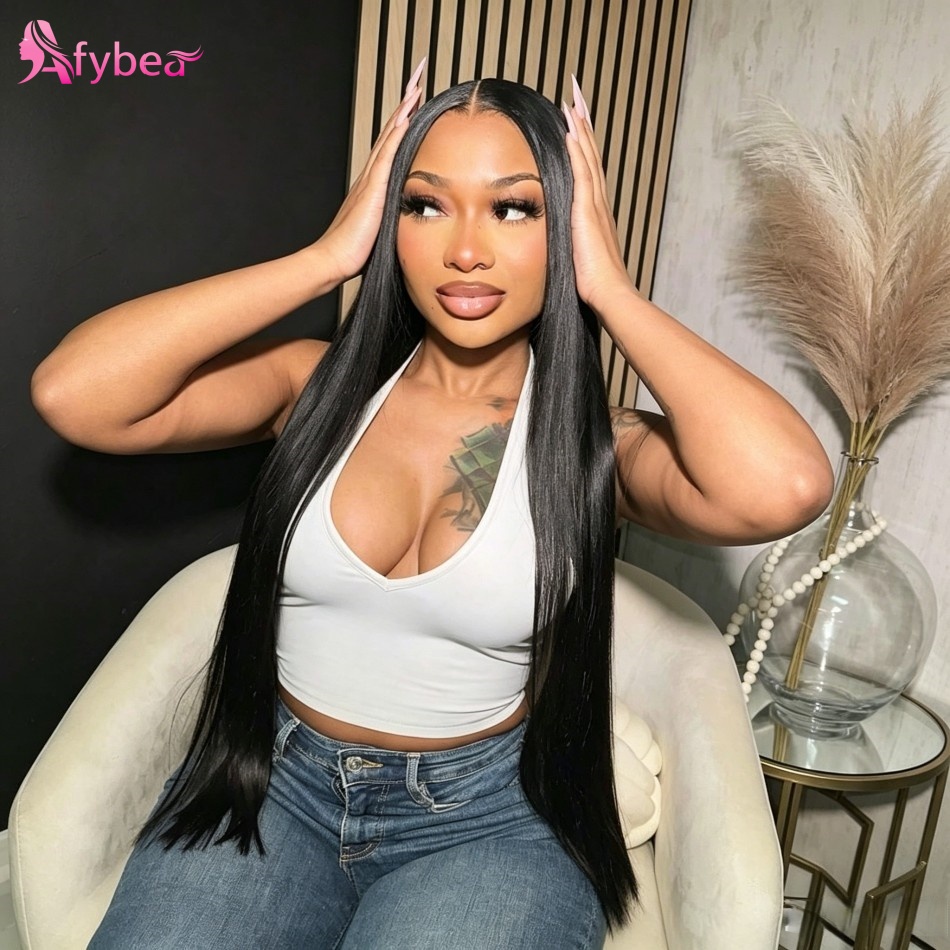 ストレート人毛ウィッグ　接着剤不要　密度220％　13x6  - Lace Front Wigs のレビューと価格