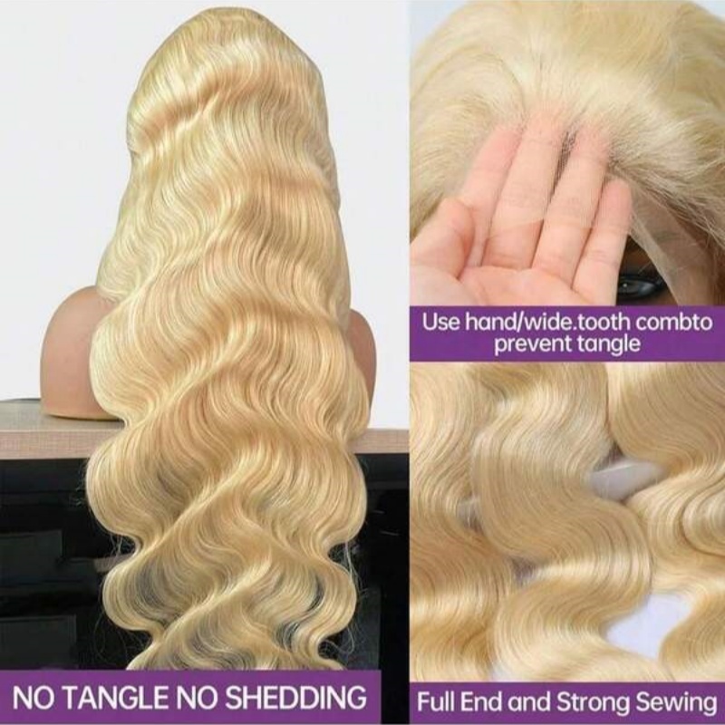 ハニーブロンド613ボディウェーブ人毛ウィッグ13x6 HD - 613 Blonde Body Wave Lace Front Wig のレビューと価格