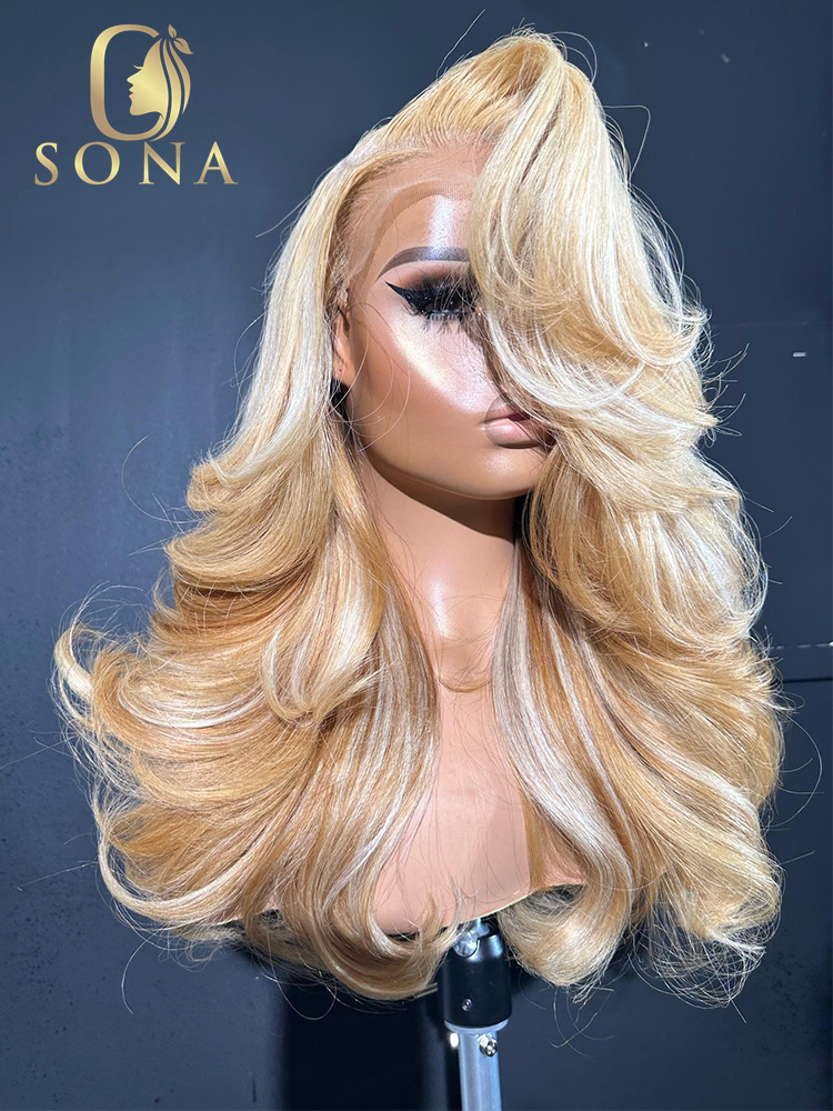 613 #   27 #   ハイライトHDレースフロントウ - 613 Blonde Body Wave Lace Front Wig のレビューと価格