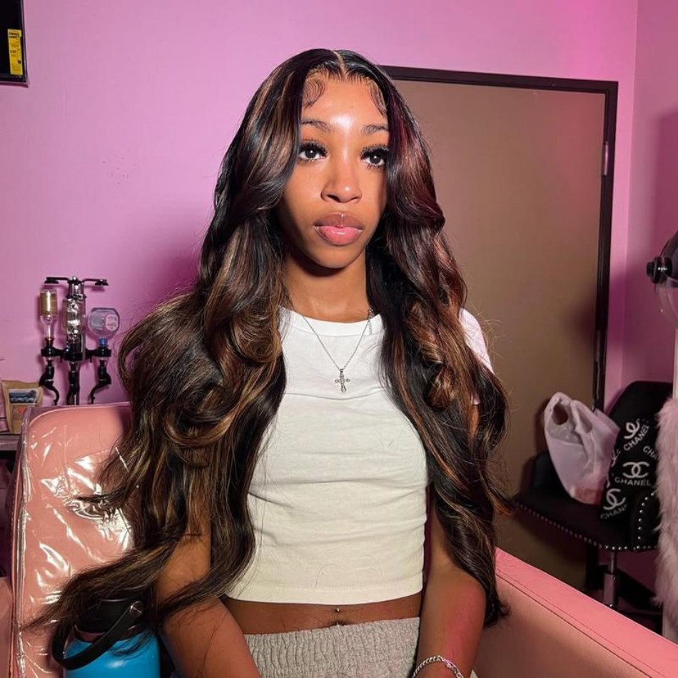 P1B30 ハイライトオンブレボディウェーブ人毛ウィッグ 1 - Lace Front Wigs のレビューと価格
