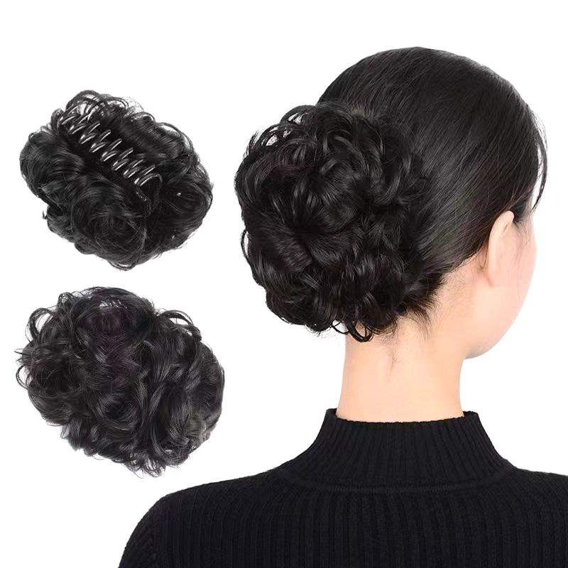 新しい合成シニヨンメッシーバン クロウクリップ式ヘアピース  - Claw Clip Messy Bun Hair Piece のレビューと価格