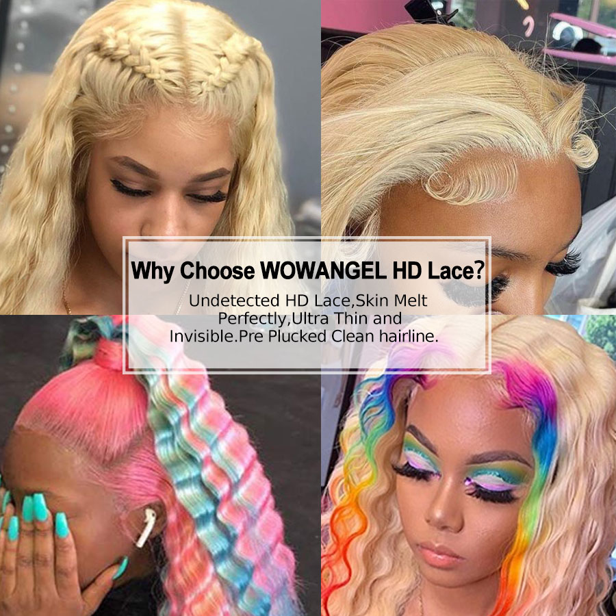 天使の巣-レースのかつら,本物のhd,波状の人間の髪の毛25 - 613 Blonde Body Wave Lace Front Wig のレビューと価格