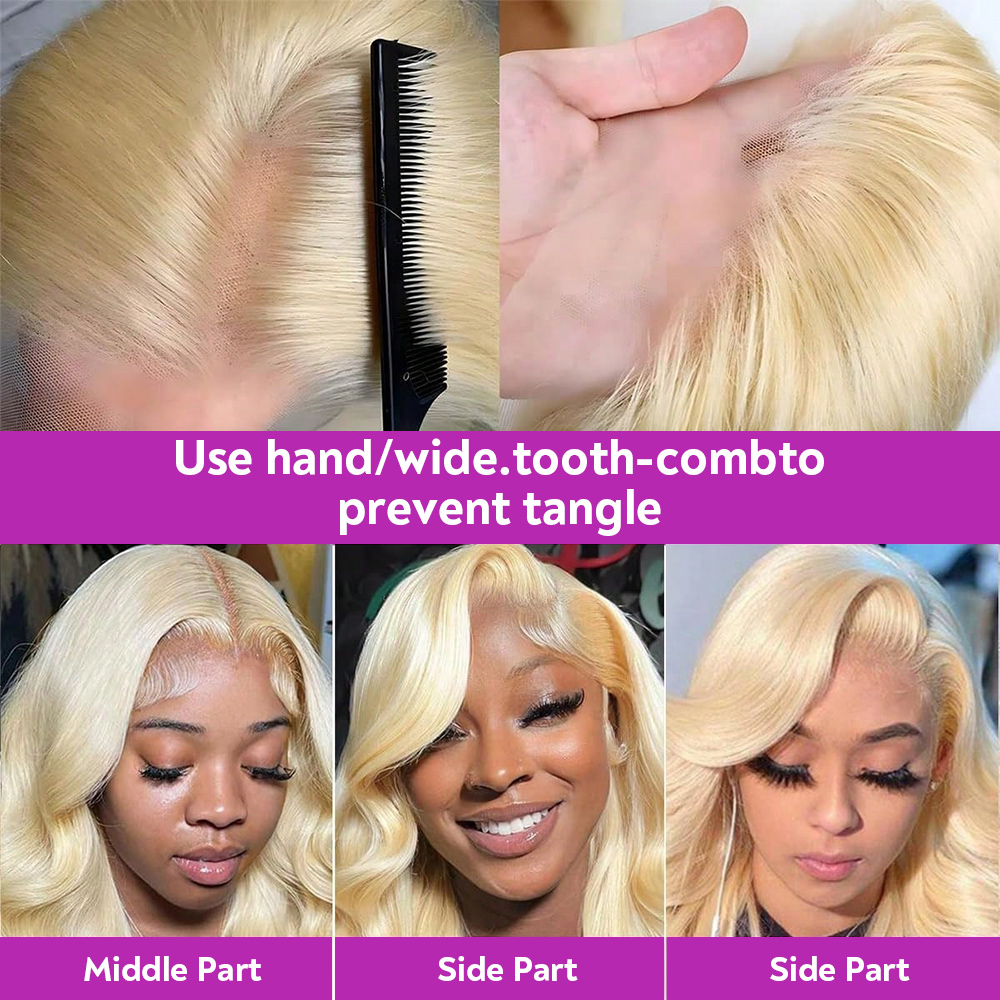 613ハニーブロンドボディウェーブ 13x4 13x6 HD - 613 Blonde Body Wave Lace Front Wig のレビューと価格
