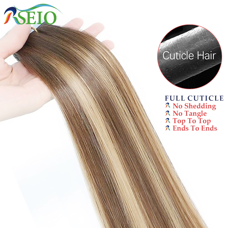 Rseio-天然のストレートヘアエクステンション,目に見えな - Invisible Tape In Extensions Real Hair のレビューと価格