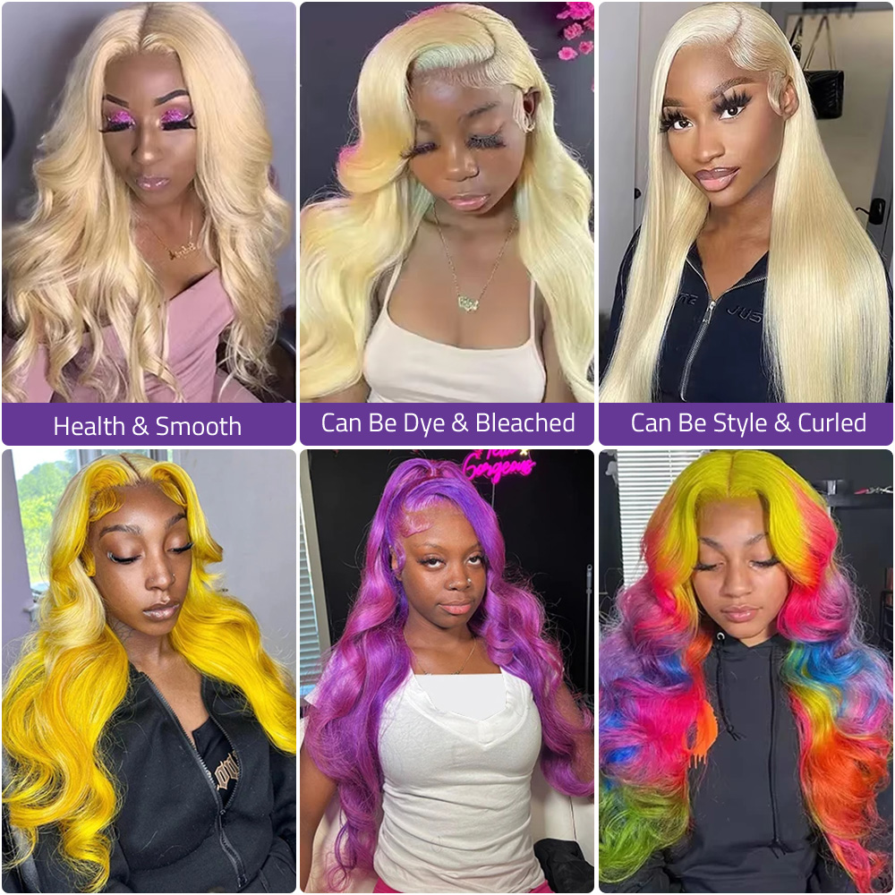 13x4 13x6 HD透明レースフロントウィッグ、プレプラ - 613 Blonde Body Wave Lace Front Wig のレビューと価格