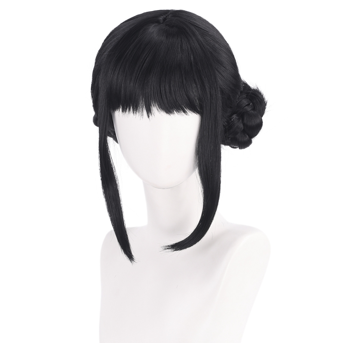 ゾイーコスプレウィッグ 33 センチメートル黒髪バンドルハロ - Synthetic Braided Wigs For Black Women のレビューと価格