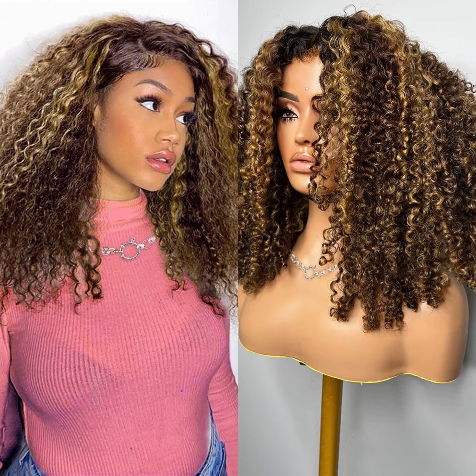ハイライトハニーブロンドウェアアンドゴー接着剤不要ボブウィッ - Glueless Wear And Go Human Hair Wig のレビューと価格
