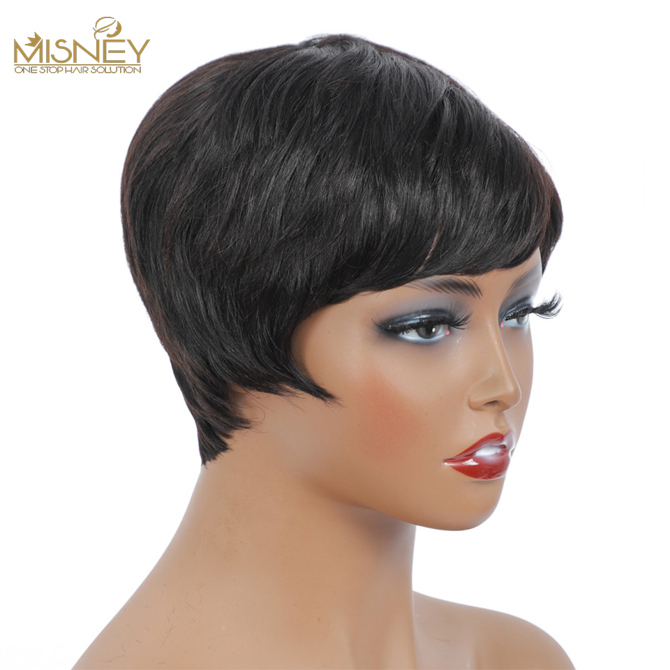 黒人女性のためのブラジルの短い人間の髪の毛のかつら,偽のレミ - Short Pixie Cut Wig Human Hair Cheap のレビューと価格