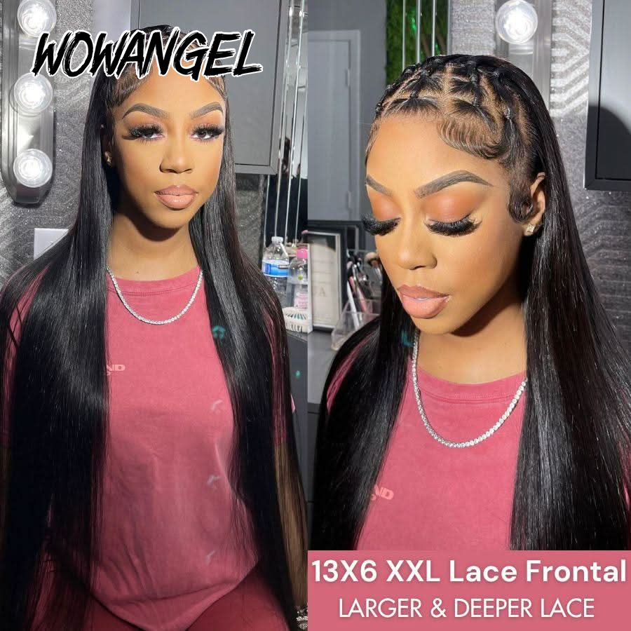 WOWANGEL ストレートレースフロントウィッグ 100% - Lace Front Wigs のレビューと価格