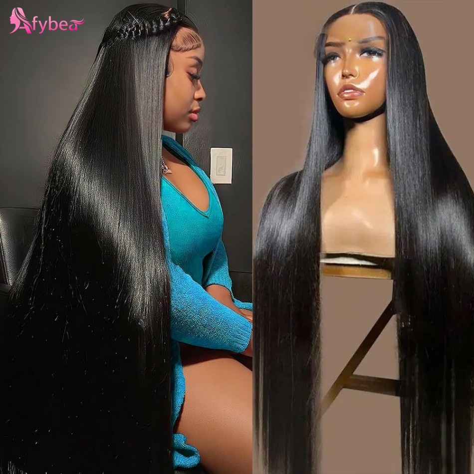 40インチストレート人毛ウィッグ　220密度HDレースウィッ - Lace Front Wigs のレビューと価格