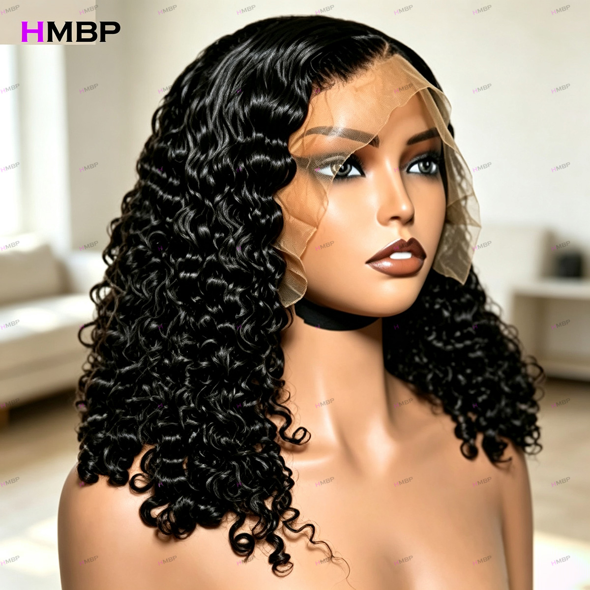 7x7 HDレースフロントウォーターウェーブカーリー人毛ウィ - Hd Lace Frontal Wig Human Hair Pre Plucked のレビューと価格