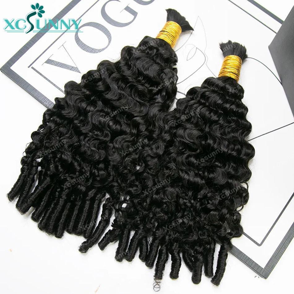 ウォーターカーリーボヘミアンブレイズ人毛バルク編み込みヘア  - Water Wave Bulk Human Hair For Braiding のレビューと価格