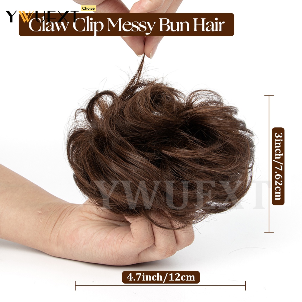 40g/パック クロークリップ式ヘアバンズ メッシーカールヘ - Claw Clip Messy Bun Hair Piece のレビューと価格