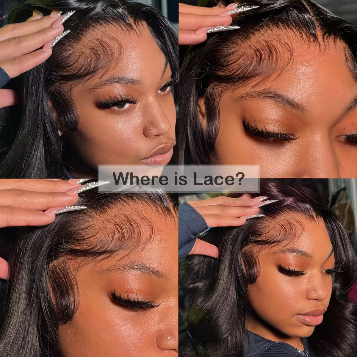 接着剤不要のブラウンカラーボブウィッグ人毛13x4 HD透明 - Pre Parted 13X4 Lace Front Bob Wig のレビューと価格