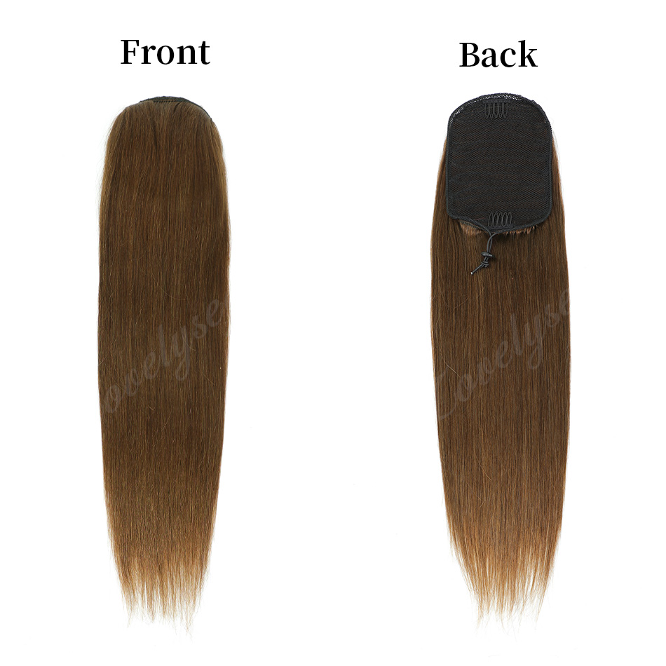 14-18インチのショートドローストリングポニーテール、10 - Seamless Clip In Hair Extensions Human Hair のレビューと価格