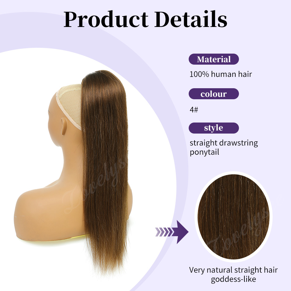 14-18インチのショートドローストリングポニーテール、10 - Seamless Clip In Hair Extensions Human Hair のレビューと価格