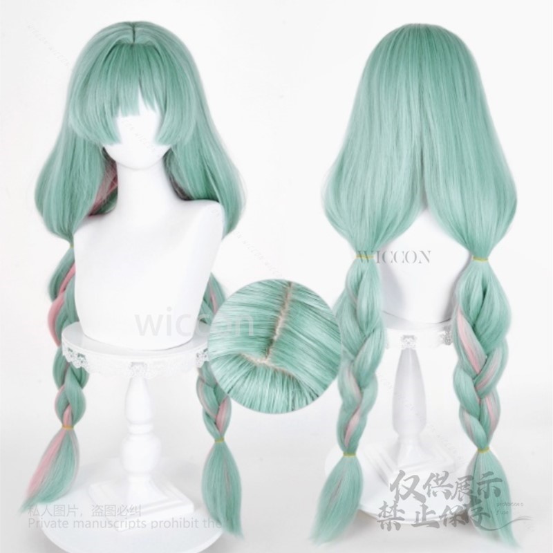 アニメ Phrolova コスプレウィッググリーンピンク混合 - Synthetic Wigs のレビューと価格