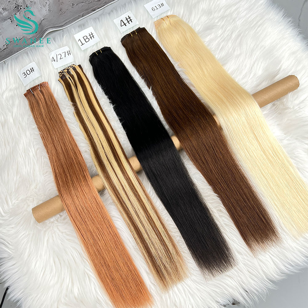 クリップ式ヘアエクステ　本物のナチュラルヘア　バージンストレ - Seamless Clip In Hair Extensions Human Hair のレビューと価格
