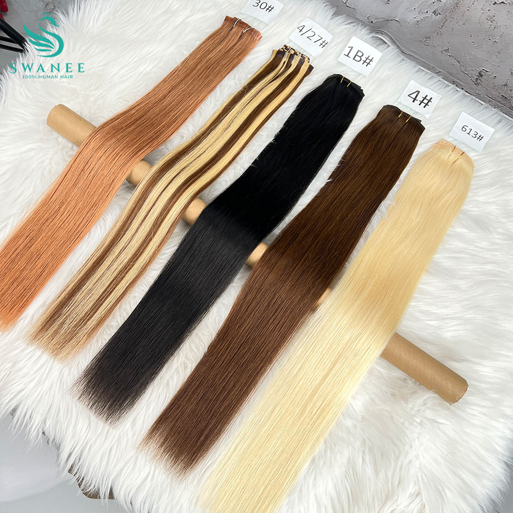 クリップ式ヘアエクステ　本物のナチュラルヘア　バージンストレ - Seamless Clip In Hair Extensions Human Hair のレビューと価格