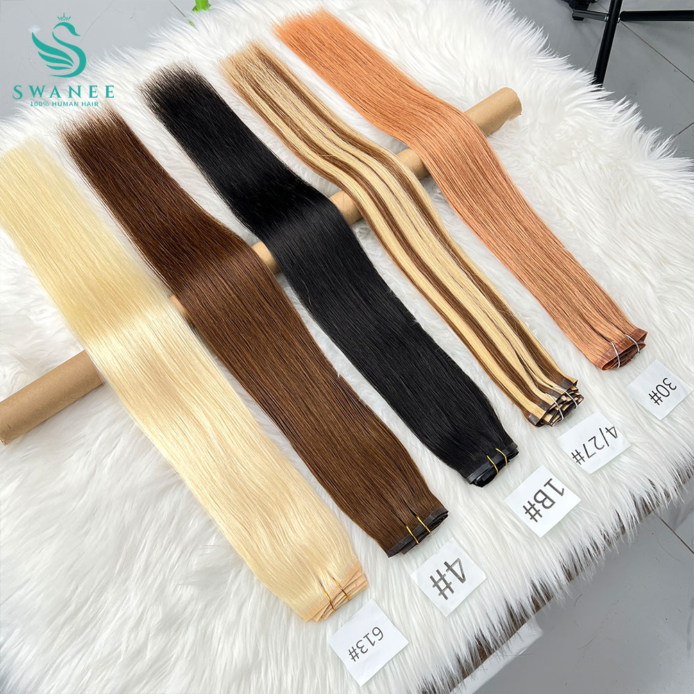 クリップ式ヘアエクステ　本物のナチュラルヘア　バージンストレ - Seamless Clip In Hair Extensions Human Hair のレビューと価格