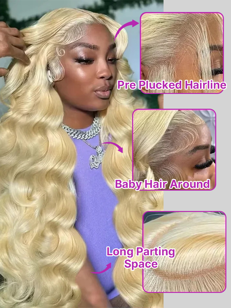 30～40インチ 613ハニーブロンド人毛ウィッグ 13x4 - 613 Blonde Body Wave Lace Front Wig のレビューと価格