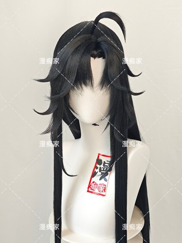魏無羨風ウィッグ 魔道祖師 MDZS 藍忘機 ブラック カス - Synthetic Wigs のレビューと価格