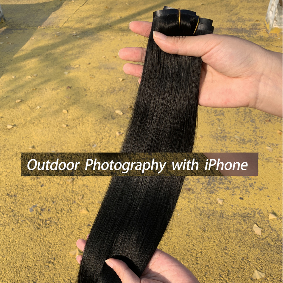 シームレスクリップ式ヘアエクステ　本物の人毛7ピース　110 - Seamless Clip In Hair Extensions Human Hair のレビューと価格