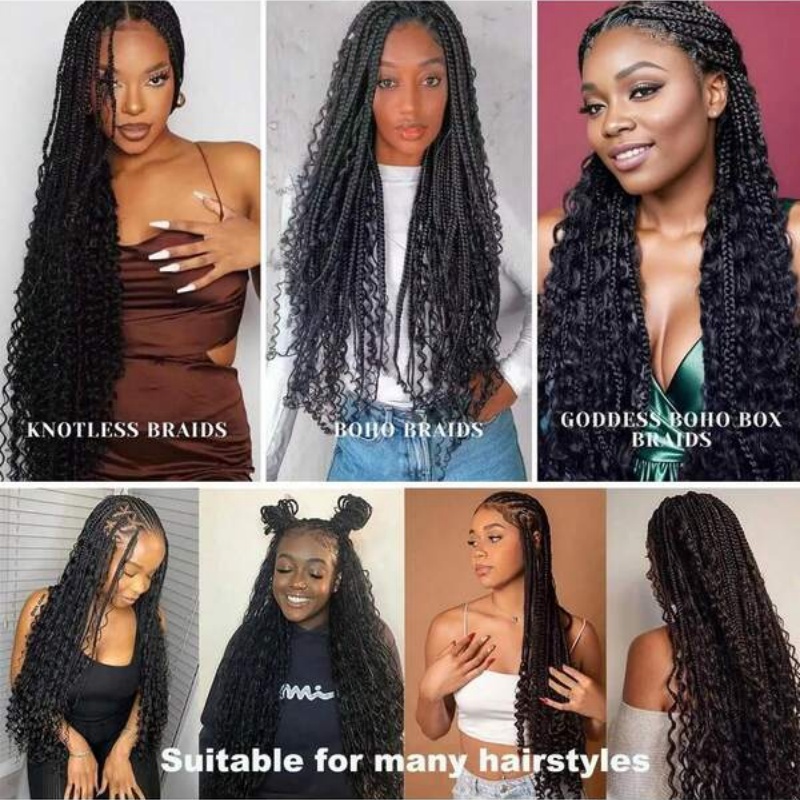 2束ウォーターウェーブバルク人毛エクステ、ウェフトなし、ナチ - Water Wave Bulk Human Hair For Braiding のレビューと価格