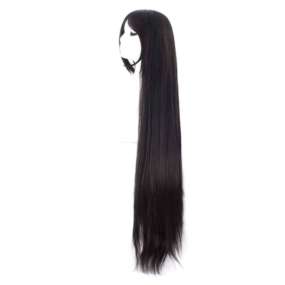 40 インチ 100 センチメートルロングストレートコスプレ - Synthetic Braided Wigs For Black Women のレビューと価格